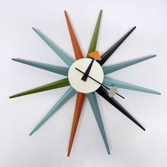 Vitra Design Museum Other - Authentic George Nelson Vitra Sunburst Clock Multi Color Mid Century Modern MCM